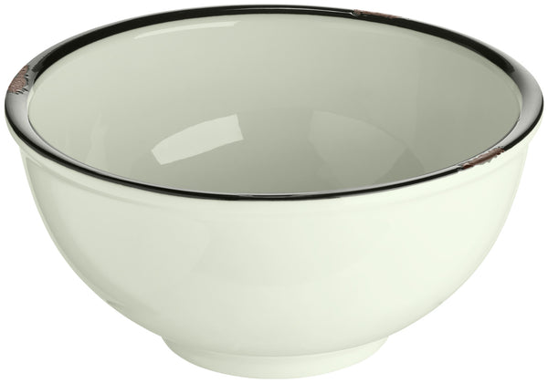miska Liron stożkowa; 600ml, 14.5x7 cm (ØxW); biel kremowa/czarny; okrągły; 4 sztuka / opakowanie