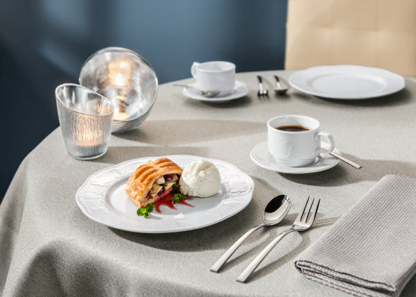 spodek do filiżanki do espresso Menuett; 11.5 cm (Ø); biały; okrągły; 6 sztuka / opakowanie