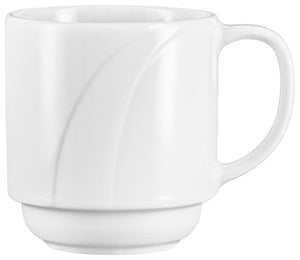 kubek Melody; 280ml, 8x9 cm (ØxW); biały; okrągły; 6 sztuka / opakowanie