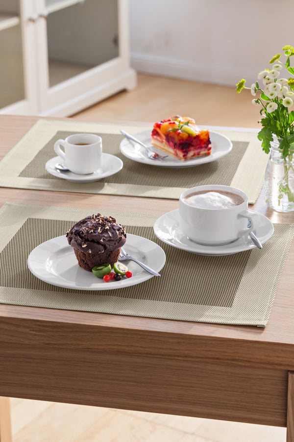talerz płaski Base; 21 cm (Ø); biały; okrągły; 6 sztuka / opakowanie