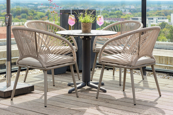 krzesło Alcamo; 58x64x82 cm (SxGxW); ecru; 2 sztuka / opakowanie