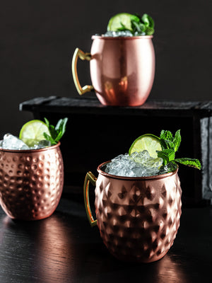 kubek do Moscow Mule  Glendale w romby; 550ml, 8.7x10 cm (ØxW); miedź