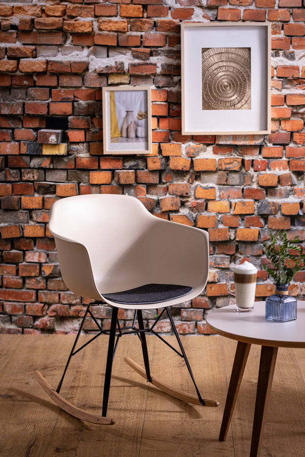 siedzisko Emeo z podłokietnikami; 58x50x40.5 cm (SxGxW); ecru; 2 sztuka / opakowanie