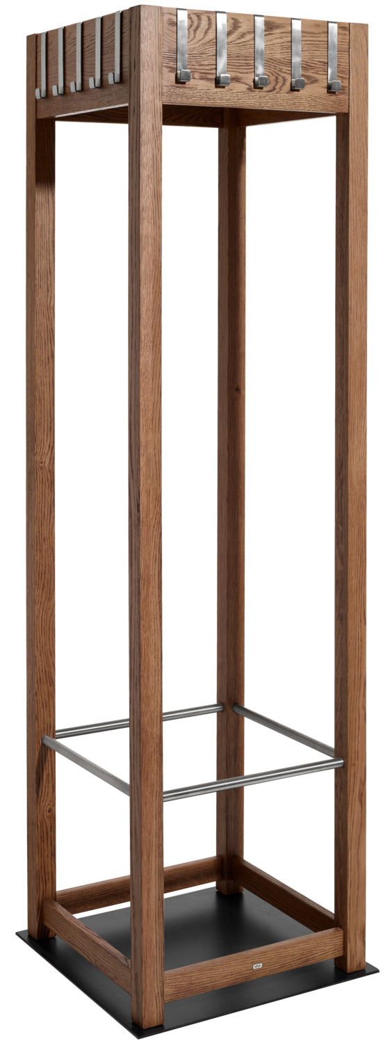 wieszak na ubrania Apendio; 50x50x180 cm (SxGxW); tytoń bejcowany