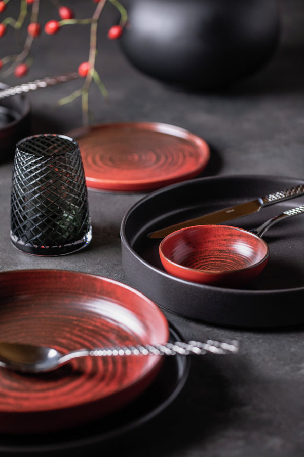 miska Etana; 280ml, 13x4.5 cm (ØxW); czerwony; okrągły; 6 sztuka / opakowanie