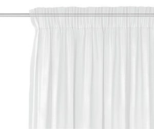 Transparenter Vorhang Quarz Bleistiftfaltenband; 750x175 cm (SxW); biały/transparentny