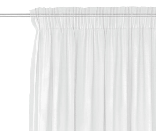 Transparenter Vorhang Quarz Bleistiftfaltenband; 750x175 cm (SxW); biały/transparentny