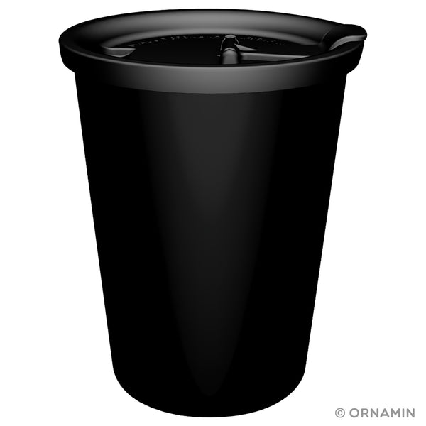 kubek termiczny do wielokrotnego użytku Hot Hugo; 300ml, 9x12 cm (ØxW); czarny; 10 sztuka / opakowanie