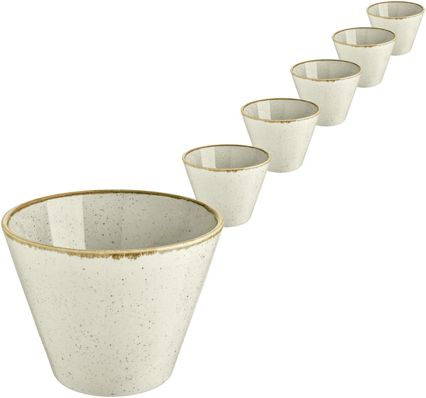 miska Sidina stożkowa; 400ml, 11.7x8.3 cm (ØxW); beżowy; stożkowy; 6 sztuka / opakowanie