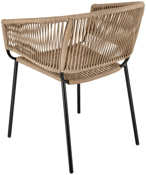 Stuhl Samo; 62x58x78 cm (SxGxW); siedzisko beżowy, stelaż czarny; 2 sztuka / opakowanie