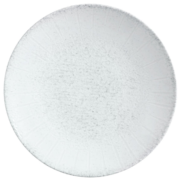 talerz płaski Caju bez rantu; 25 cm (Ø); biały/szary; okrągły; 6 sztuka / opakowanie