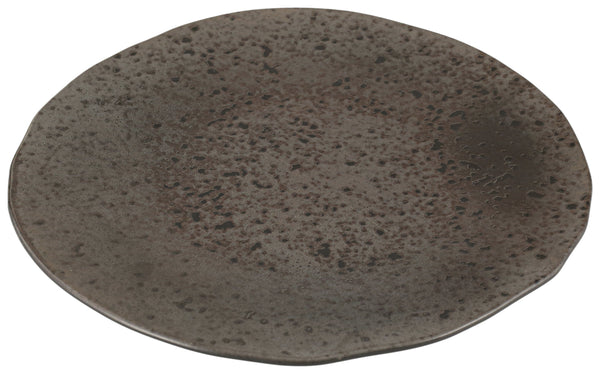 talerz płaski Ironstone; 22.5x2.75 cm (ØxW); ciemny brąz/czarny; okrągły; 6 sztuka / opakowanie