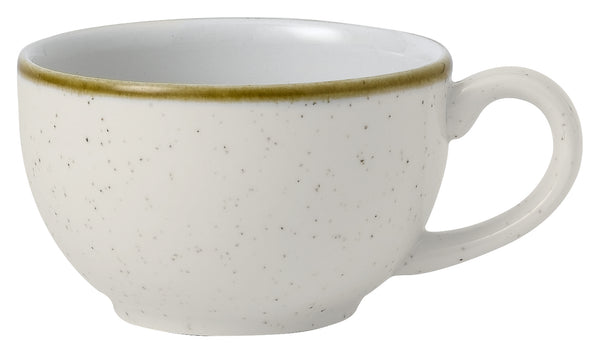 Cappuccino Tasse Stonecast Barley White; 170ml, 9x5.5 cm (ØxW); biały/brązowy; okrągły; 12 sztuka / opakowanie