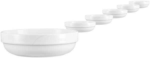 miska Melody; 900ml, 19.5x5.8 cm (ØxW); biały; 6 sztuka / opakowanie