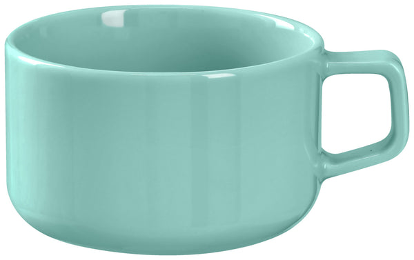 Milchkaffee-Obertasse Alegria; 330ml, 9.9x6.4 cm (ØxW); turkusowy; okrągły; 6 sztuka / opakowanie