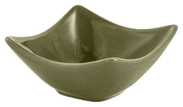 mini miseczki  Saxo; 50ml, 7.5x7.5x3.5 cm (DxSxW); oliwka; kwadrat; 12 sztuka / opakowanie