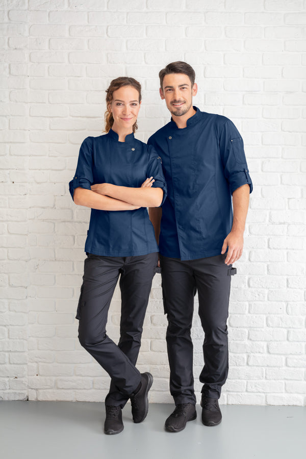 bluza kucharska damska Carter długi rękaw; Kleidergröße 46; granat