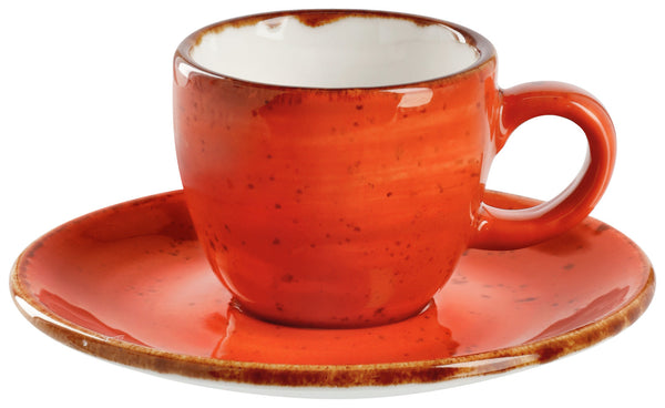 Espresso-Untertasse Nebro; 12.5x1.5 cm (ØxW); czerwony; 6 sztuka / opakowanie