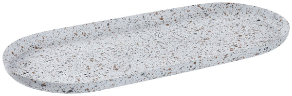 taca dekoracyjna Aby; 29.5x13x1.5 cm (DxSxW); biały/brązowy/szary/antracyt