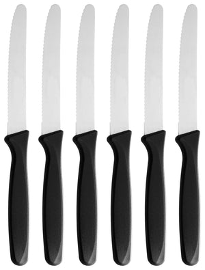 nóż śniadaniowy Eger; 22.4 cm (D); srebro, Griff czarny; 6 sztuka / opakowanie