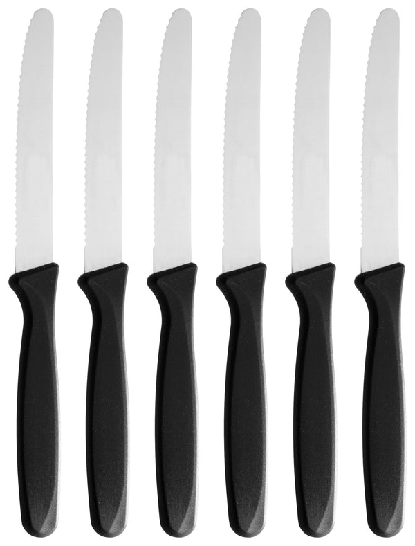 nóż śniadaniowy Eger; 22.4 cm (D); srebro, Griff czarny; 6 sztuka / opakowanie