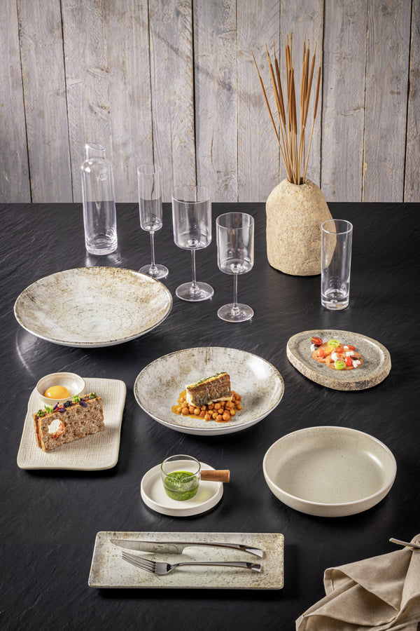 talerz głęboki Ossora; 800ml, 21x4.5 cm (ØxW); beżowy; okrągły; 6 sztuka / opakowanie