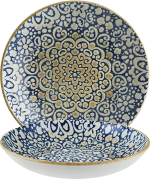 talerz głęboki Alhambra; 1000ml, 23x4 cm (ØxW); niebieski/biały/brązowy; okrągły; 6 sztuka / opakowanie