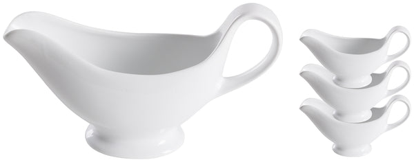 sosjerka z porcelany Nor; 300ml, 21x8x13 cm (DxSxW); biały; 4 sztuka / opakowanie