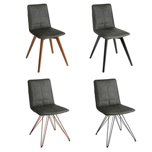 siedzisko Milaria sztuczna skóra; 60x48x46 cm (SxGxW); antracyt; 2 sztuka / opakowanie