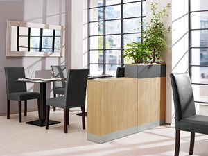 krzesło Elegance sztuczna skóra; 46.5x51x95.5 cm (SxGxW); siedzisko antracyt, stelaż wenge; 2 sztuka / opakowanie