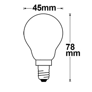 LED Lampe E14 klar; 7.8x4.5 cm (DxØ); transparentny