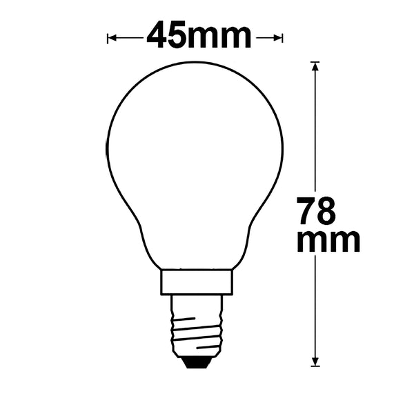 LED Lampe E14 klar; 7.8x4.5 cm (DxØ); transparentny