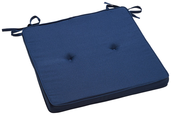 poduszka na krzesło Alabama; 41x41x3 cm (SxDxW); niebieski; kwadrat; 4 sztuka / opakowanie