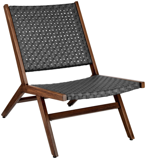 Lounge-Sessel Vara; 55.5x88x79.5 cm (SxGxW); siedzisko czarny, stelaż brązowy; 2 sztuka / opakowanie