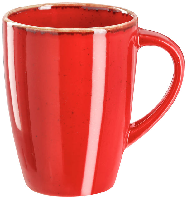 kubek Sidina; 260ml, 7.5x10 cm (ØxW); czerwony; okrągły; 6 sztuka / opakowanie