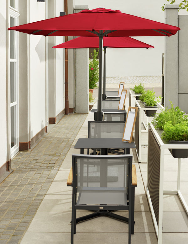 parasol Siroc; 200x200x227 cm (DxSxW); burgund; kwadrat