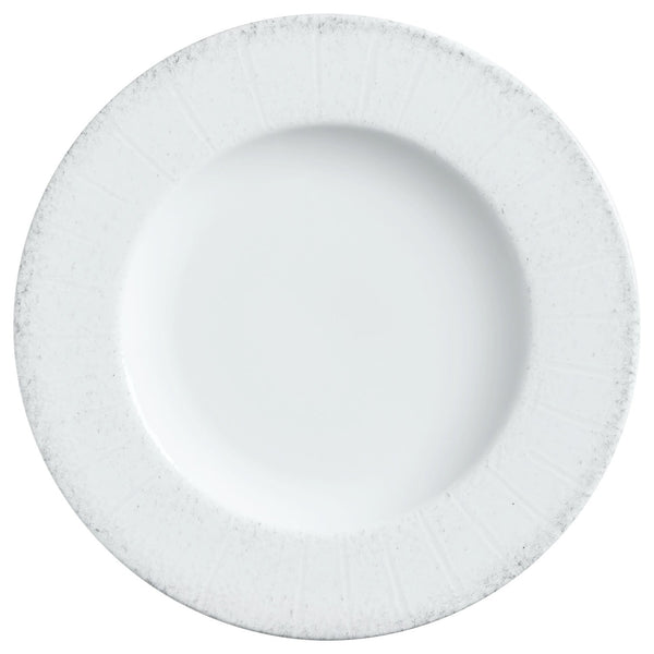 talerz płaski Caju z rantem; 21 cm (Ø); biały/szary; okrągły; 6 sztuka / opakowanie