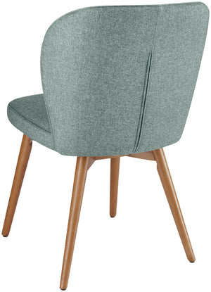 krzesło Lian; 56x58x86 cm (SxGxW); siedzisko jasny niebieski, stelaż jasny brązowy; 2 sztuka / opakowanie