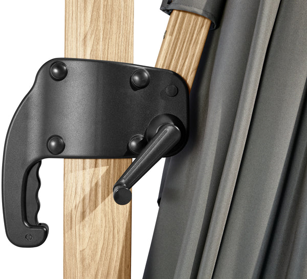 parasol rzymski Terrado; 300x400x275 cm (DxSxW); antracyt/brązowy; prostokątny