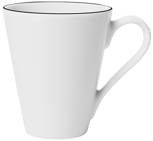 kubek Bellino; 280ml, 8.7x10 cm (ØxW); biały/czarny; okrągły; 6 sztuka / opakowanie
