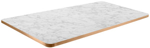 blat Marvani prostokątny; 120x80x2.5 cm (DxSxW); miedź/biały/marmurkowy; prostokątny
