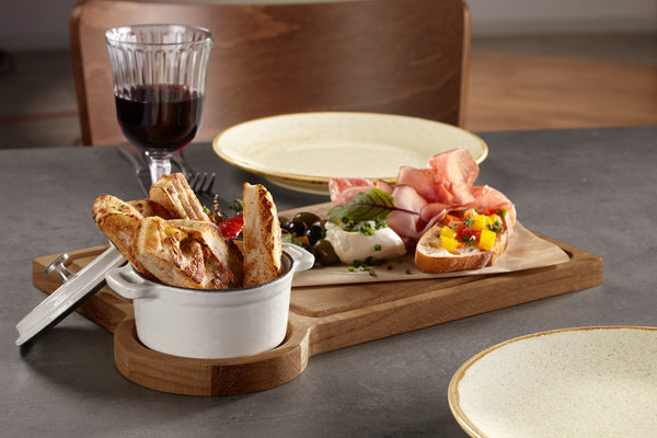 deska Haragi; 37x25x2 cm (DxSxW); orzech włoski; prostokątny