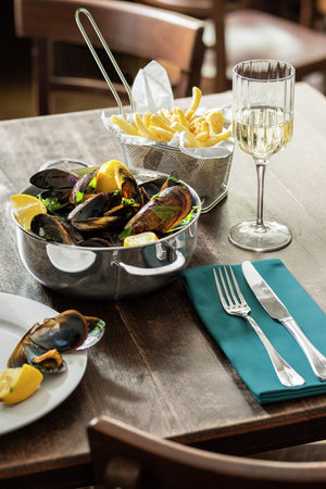 kosz do frytownic Niragua prostokątny; 13x10.5x9 cm (DxSxW); srebro; prostokątny