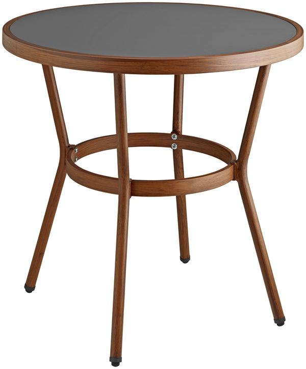 stół Tolia; 80x74 cm (ØxW); Platte antracyt, stelaż ciemny brąz; okrągły