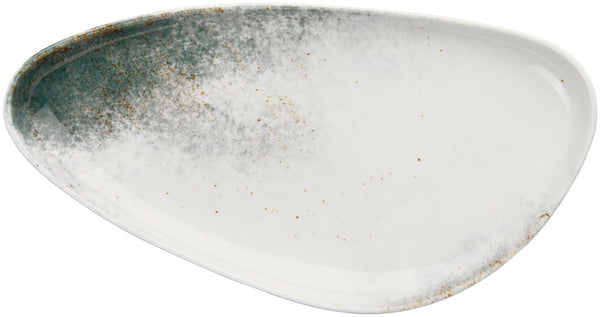 półmisek Purior; 30.5x16x2.6 cm (DxSxW); biały/niebieski petrol; 6 sztuka / opakowanie