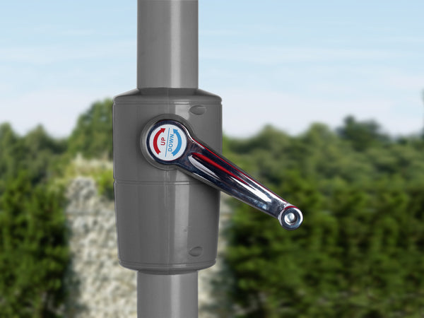 parasol Cielo; 300x300x260 cm (DxSxW); brązowy; kwadrat