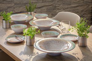 Teller flach  Mercury; 24.5 cm (Ø); zielony/brązowy; okrągły; 6 sztuka / opakowanie