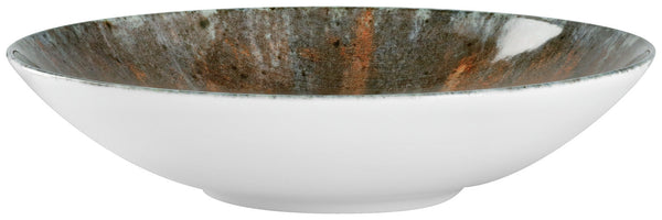 Teller tief Saturnus; 700ml, 21.5x5 cm (ØxW); antracyt/zielony/pomarańczowy; okrągły; 6 sztuka / opakowanie