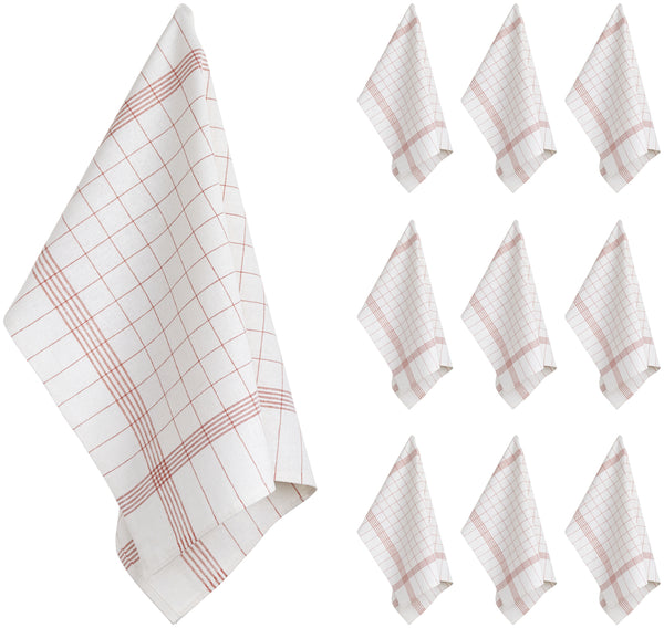 ścierka do naczyń Bremen bawełna; 50x70 cm (SxD); niebieski/czerwony; prostokątny; 10 sztuka / opakowanie