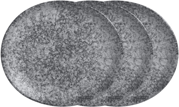 talerz płaski Mamoro organiczny; 31x26.5x3.5 cm (DxSxW); czarny/biały; organiczny; 3 sztuka / opakowanie